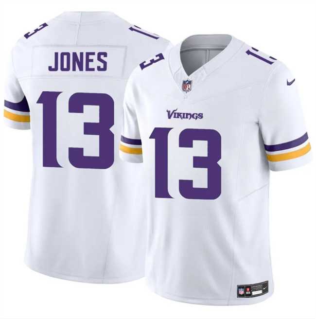 Mens Minnesota Vikings #13 Daniel Jones White 2024 F.U.S.E. Vapor Untouchable Limited Stitched Jersey